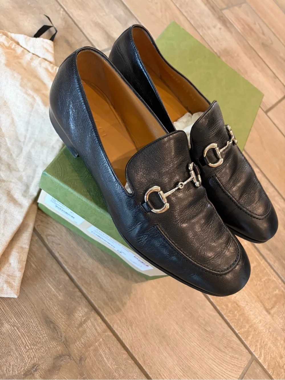 Gucci Horsebit loafers in black leather silver toned hardware Men’s 11.5 US
